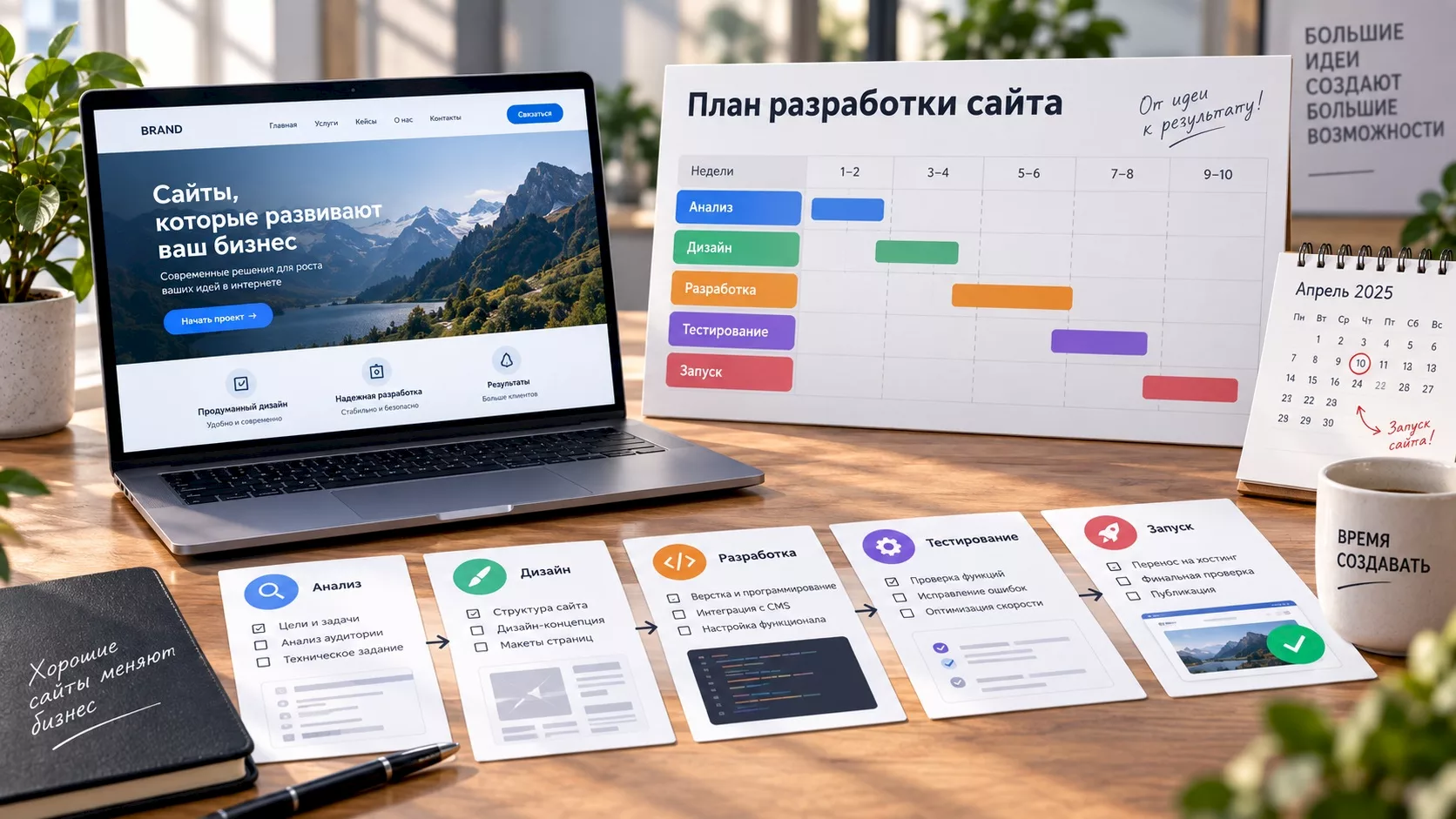 Сколько времени занимает разработка сайта