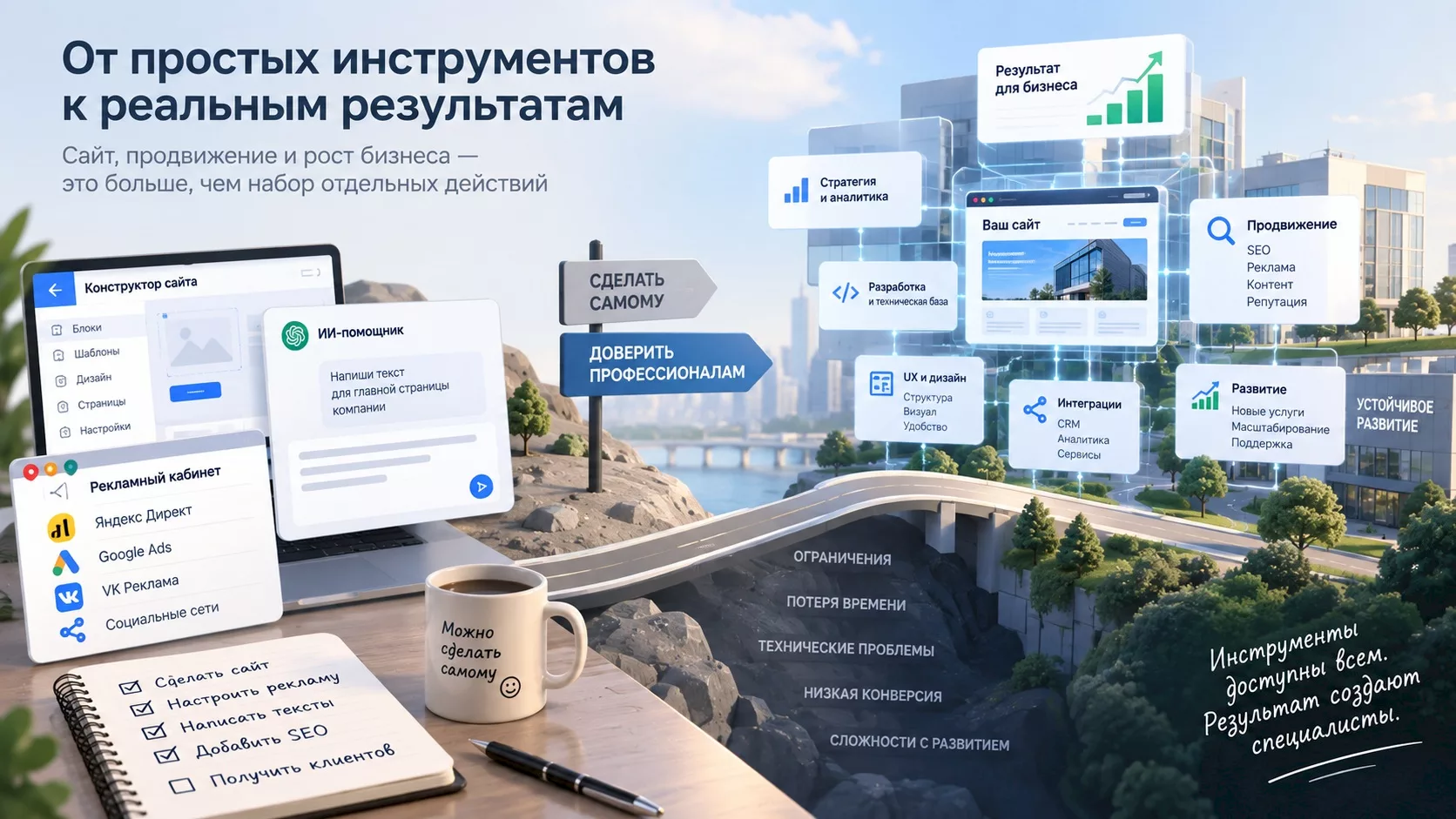 Сделать сайт самому или заказать специалистам